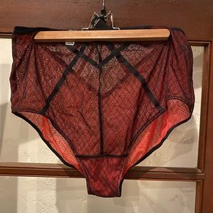 Torrid Red and Black Plus Size Lace Panties, size 22/24 Torrid 3 New With Tags